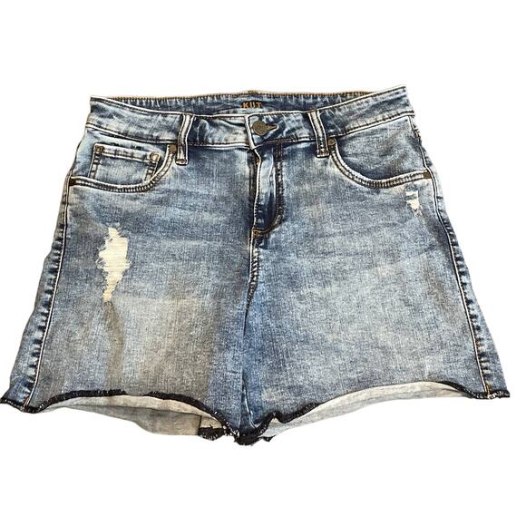 KUT From the Kloth Distressed Light Wash High Rise Shorts Size 6 - Picture 2 of 11